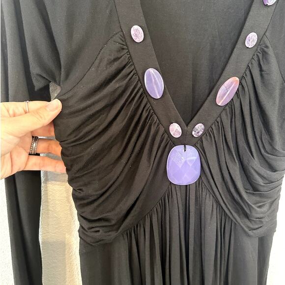 PRAIRIE NEW YORK Semi-Precious Stone Empire Waist Dress Size M Fairy Whimsygoth - Picture 4 of 11